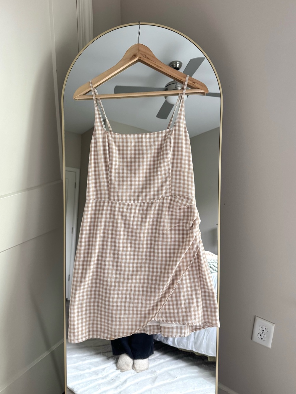 Abercrombie A&F Gingham Wrap Mini Dress